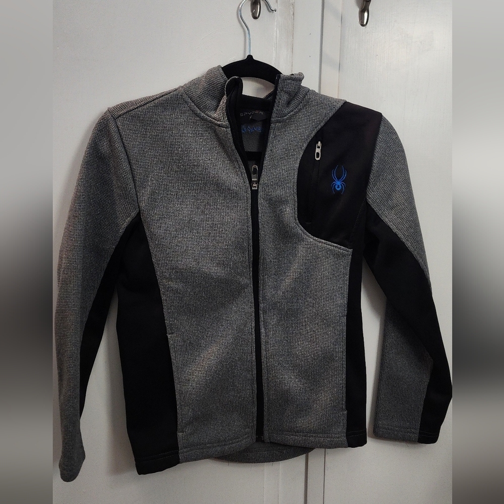 Spyder Youth Gray Full Zip Jacket Size 10-12